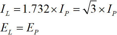 Δ-Δ Transformer Connection formula