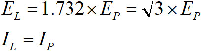 Y-Y Transformer Connection formula