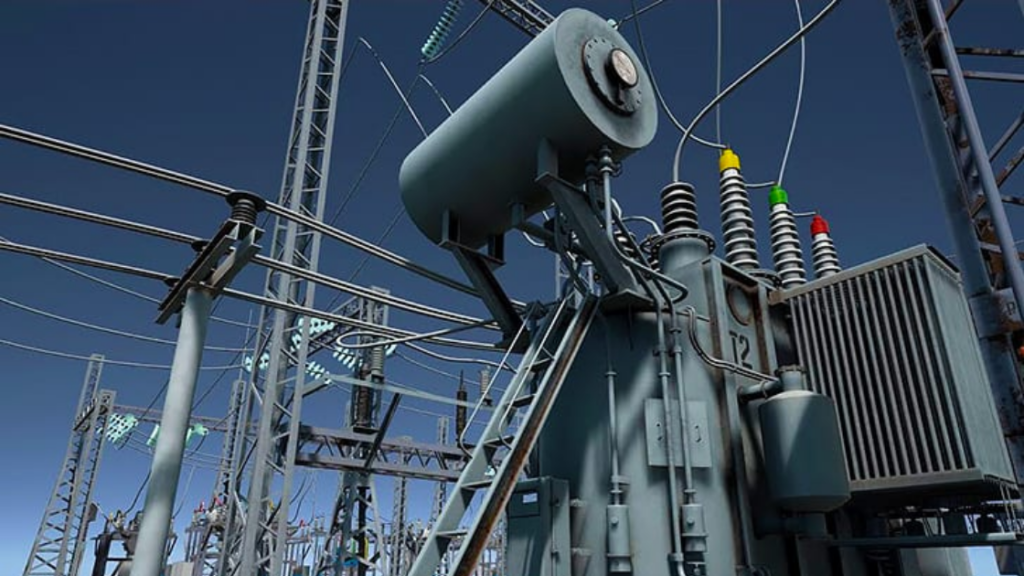 A power transformer is giving a reliable supply of power to the electric grid